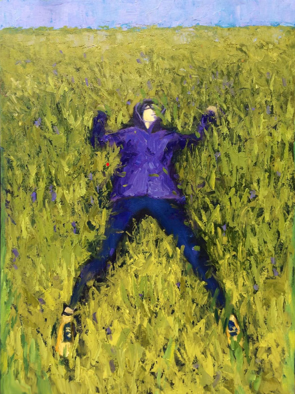 Mihaela Dreglea, Escapism, ulei pe pânză, 70x50 cm, 2020